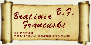 Bratimir Francuski vizit kartica
